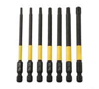 Niceminiwall 7-Piece -T40 Torx Screwdriver Bit Set with Magnetic Hex Shank and Holder for 1/4 Inch Drive Tools, 50mm and 100mm Length Options in Alloy Steel(100mm)
