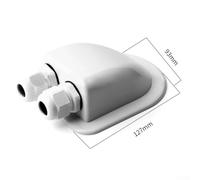 Niceminiwall 7PCS Solar Panel Mounting Bracket Kit No Drilling ABS for for RV Camper Van Boat Yacht Roof Installation with Corner Side Brackets and Waterproof Cable Entry Gland(White)