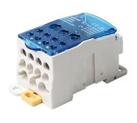 Niceminiwall 80A-500A DIN Rail Power Distribution Terminal Block Connector with Thickened Tinned Brass Conductor, PC Flame Retardant Insulated Junction Box for for Electrical(500A)