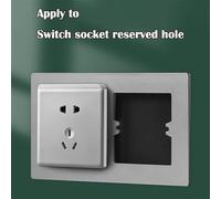 Niceminiwall 86 Type Switch Socket Wall Panel Decorative Frame Cover in Long Lasting PC Material for for Home or Office Electrical Outlets and Light Switch Surround Plate, Modern(Grey-type2)