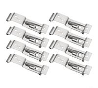 Niceminiwall 8Pcs Stainless Steel Spring Loaded Car License Plate Bracket Frame Holder Clamps for Truck Trailer Marine Use, Usual Number Plate Mounting Clips for Easy