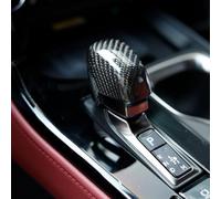 Niceminiwall ABS Carbon Fiber Pattern Gear Shift Knob Trim Compatible with RX350 500h 2023-2024 Models - Interior Parts Black or Red ABS Plastic Material(Black)
