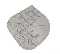 Niceminiwall Acrylic Sewing Ruler 15X15cm Non Slip Quilting Template, With Multi Angle Markings, For Precise Fabric Cutting, Transparent Miter Square Tool