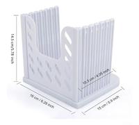 Niceminiwall Adjustable Bread Slicer with Toast Cutting Guide for Homemade Bread, Bagels, Ham, Cheese, Fruits - Foldable Kitchen Tool with Crumb Tray,