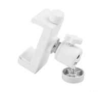 Niceminiwall Adjustable Camera Mounting Bracket with Large Clip and Punch-Installation, 360° Swivel Wall Mount Compatible with Cameras Using 6mm Screw Hole, Indoor or(White)