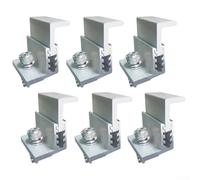 Niceminiwall Adjustable Solar Panel Mounting Z Bracket Clamps 6pcs Aluminum Alloy End Clamps for Photovoltaic Brackets Compatible with 30-45mm Frame Panels 50W-150W