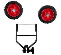 Niceminiwall Adjustable Support Wheels Kit for String Trimmers, Fits 25mm Shaft Tubes, Height Changeable for Straight Shaft Eaters, Edgers and Lawn Mowers