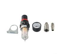 Niceminiwall AFR-2000 1/4" Air Compressor Filter Water Separator Trap with Pressure Regulator and Gauge, 40 Particulate Filtration, 26 CFM Max Flow, 135 PSI Max