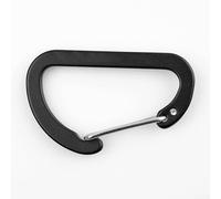 Niceminiwall Aluminum Alloy Keychain Clips with Auto-Locking Quick-Release Mechanism for Camping, Hiking & Outdoor Gear - 4 x .5 cm, 3g Each, 20-Pack(BLACK)