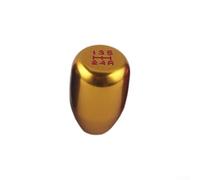 Niceminiwall Aluminum Alloy Manual 5-Speed Gear Shift Knob Usual Fit for Car and Truck Interiors, Ergonomic Design for Enhanced Control, Lasting Construction with(Gold)