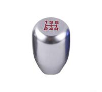 Niceminiwall Aluminum Alloy Manual 5-Speed Gear Shift Knob Usual Fit for Car and Truck Interiors, Ergonomic Design for Enhanced Control, Lasting Construction with(Silver)
