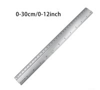 Niceminiwall Aluminum Alloy Straight Ruler with Protective Scale - Dual Metric and for Imperial Measurement Tool for Engineers and Drawing Professionals - 15cm/20cm/30cm Sizes(30cm)