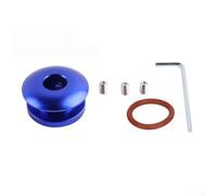 Niceminiwall Aluminum Gear Lever Stopper Shift Knob Retainer Head Limiter Fixed Base with O-for Ring Wrench Screws for 12mm Shift Knob Lever Dust Boot Holder Interior Parts(Blue)