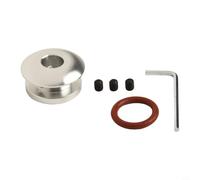 Niceminiwall Aluminum Gear Lever Stopper Shift Knob Retainer Head Limiter Fixed Base with O-for Ring Wrench Screws for 12mm Shift Knob Lever Dust Boot Holder Interior Parts(White)