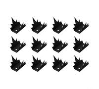 Niceminiwall Anti Climb Security Wall Spikes Barrier Set With Screws Metal Fence Protection System For Outdoor Defense 12 Piece Black Kit