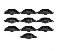 Niceminiwall Antique Bronze Finish -Circular Zinc Alloy Cabinet Handle for Furniture and Drawers, New Chinese Style Design with Die-Cast Construction, Set of 10 Vintage