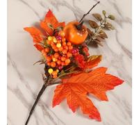 Niceminiwall Artificial Leaves Branch with Fall Foliage Stems for Home & Garden Decor, Imitation Green Plants for Indoor Outdoor Use, For Maple For Leaf Bunch(G)