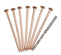 Niceminiwall babominimer 4-Inch Pure Copper Nails for Killing Trees, Stump and Root Removal, Drill Bit Included, For Durable Spikes Hardware for Garden and Landscaping Projects