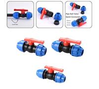 Niceminiwall babominimer Plastic Stop Tap Ball Valve for 20mm 25mm 32mm PE Water Pipes, End Fitting for Irrigation Systems in Gardens, Greenhouses and Farms