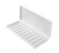 Niceminiwall Battery Storage Organizer Box Hard PP Plastic Case for for 10×AA or AAA Batteries, White Portable Protective Holder Container for for Household, Workshop, Travel and(AA-10 Slots)