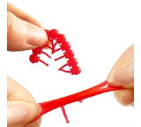 Niceminiwall Biomimetic Soft Bead Fishing Lure with Dynamic Tail Action and Adjustable Buoyancy, Silicone Rubber Bait for Freshwater Casting or Still Water Fishing,(6mm red)