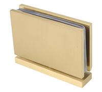 Niceminiwall Brass 360 Degree Wall Mount Shower Door Glass Bracket for 8-12mm Glass, Polished Frosting Finish, Concealed Design, Includes Hardware(Nickle)