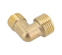 Niceminiwall Brass Air Compressor Fitting 20.5x16.5mm Male to Male Thread 90 Degree Elbow Coupler Connector for Oil-Air Compressors