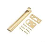 Niceminiwall Brass Barn Slide Bolt Door Latch Lock with Screws, Heavy Duty Sliding Door Bolt for for Bathroom, Bedroom, Gate or Shed Security, Rust Resistant Door Hardware for(Gold 4inch)