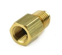 Niceminiwall Brass R134a to R12 Car Air Conditioning Adapter Quick Coupling with 1/2 Inch for Acme Male and 1/4 Inch SAE Female Fittings, Lasting Automotive Connector for Safe