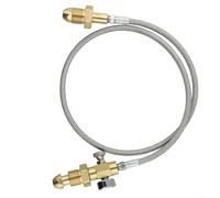 Niceminiwall BS 341 No. 3 Argon Bottle Refill Station Transfer Adapter Hose, G5/8 RH Connection Line Stainless Steel Hose 2000 PSI Pressure Gauge Range