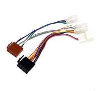 Niceminiwall Car ISO Adapter with Steering Wheel Control Cable, 16Pin Audio Power Interface Wiring Harness, 12V ABS Black Replacement Connector for In-Car Technology