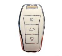 Niceminiwall Car Remote Key Case Cover Shell for JAC SOL E10X, for QX, for X8, E50, X6, A5, E40X, X4 - Lasting Anti-Erosion Wear-Resistant Protector for Car(White)
