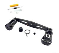 Niceminiwall Carbon Fiber Baitcasting Reel Rocker Handle 105mm with Four Bearings Straight Plate Design Compatible with Water Drop Wheel Reels 8x5mm Opening Fishing(black Left-hand)