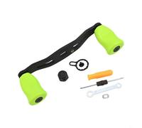 Niceminiwall Carbon Fiber Fishing Reel Rocker Handle 105mm with 4 Bearings, Compatible with Tatula 80/Alphas and Reels, 8x5mm Wheelbase Repair Upgrade Parts,(green left hand)