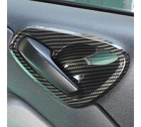 Niceminiwall Carbon Fiber Look Inner Door Handle Cover Bowl for Fortwo 451 2011-2014 - ABS Material Decorative Frame with Backing