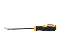 Niceminiwall Chrome Vanadium Steel Nail Puller Pry Bar for for Hand Tool with U and V Type Tips, 260mm Length, Ergonomic Non-Slip Rubber Grip Screwdriver-Style Nail Extraction Tool(V Type)