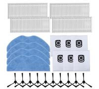 Niceminiwall Cleaning Kit For Tefal For Xplorer Serie 75 S+ RG8597W Vacuum - 4 Filters + 5 Mop Cloths+6 Dust Bags + 10 Side Brushes - Vacuum Replacement Parts(B)
