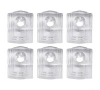 Niceminiwall Clear Plastic Mirror Holder Clips 1/4 Inch Frameless Mirror Mounting Kit with Screws and Anchors, Invisible Wall Fixings for for Securely Hanging Glass or Picture
