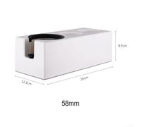 Niceminiwall Coffee Tamper Station for for 51mm 53mm 58mm Portafilter, Height Adjustable ABS Base with Non Slip Pads, Espresso Machine Pressing Stand with Storage Slots for(White 58mm)