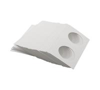 Niceminiwall Coin Storage Box for Collectors, 12 Size Cardboard Holder with 50mm x 100mm Foldable Design, White Thick Paper Material for Safe Coin Protection(25mm)