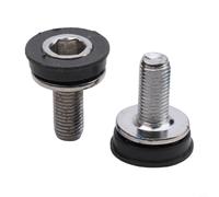 Niceminiwall Crank Arm Bolts M8 x 15mm Hex Head Waterproof Sealing Screws Metal Replacement Parts for for Road and Mountain Bikes, 2-Pack Lasting Threaded Fixing