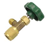Niceminiwall CT341 Air Conditioning Service Valve Bottle Opener, 7/16-28UNF Thread Brass and Stainless Steel Construction with Plastic Cap, Leak-Proof Gaskets for