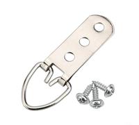 Niceminiwall D-for Ring Picture Hangers Kit with Stainless Steel Screws for Heavy-Duty Frames and Artwork, Double-Hole Buckle Design for Wall Mounting, 10/50 Pieces Picture