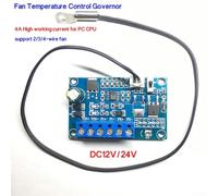 Niceminiwall DC Motor Speed Controller With Temperature Probe PC CPU Fan Control Module 12V-24V 4A For Industrial Cabinet Cooling