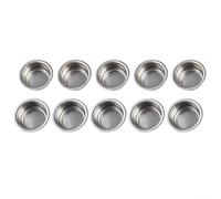Niceminiwall Decorative Metal Candle Cup Holders Collection Stainless Steel Wax Drip Protector Container Set for Standard Cone Candles Silver 12 Pack