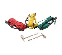 Niceminiwall Digital Ground Resistance Meter Accessories Testing Kit with 3 Color Coded Test Leads and 2 Auxiliary Earth For Bars for Professional Electrical Grounding Testing(0)