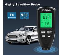 Niceminiwall Digital Paint Thickness Gauge Coating Tester Meter 0-2000um Automotive Metal FE NFE Non-Destructive Measurement Tool for Steel Aluminium Copper Chrome Enamel(black)
