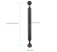 Niceminiwall Diving Dual Ball Buoyancy Extension Arm Carbon Fiber Underwater Camera Mount with 1 Inch Standard Ball Heads for Scuba Diving and Snorkeling Photography,(9 inches)