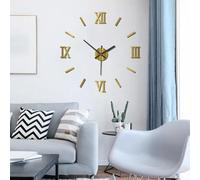 Niceminiwall DIY Luminous Wall Clock for Home Decor, 40cm Silent Acrylic Wall Sticker with Glow-in-the-Dark Numbers, Punch- Installation, For Bedroom Living(silver)