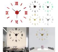 Niceminiwall DIY Luminous Wall Clock for Home Decor, 40cm Silent Acrylic Wall Sticker with Glow-in-the-Dark Numbers, Punch- Installation, For Bedroom Living(Night light)